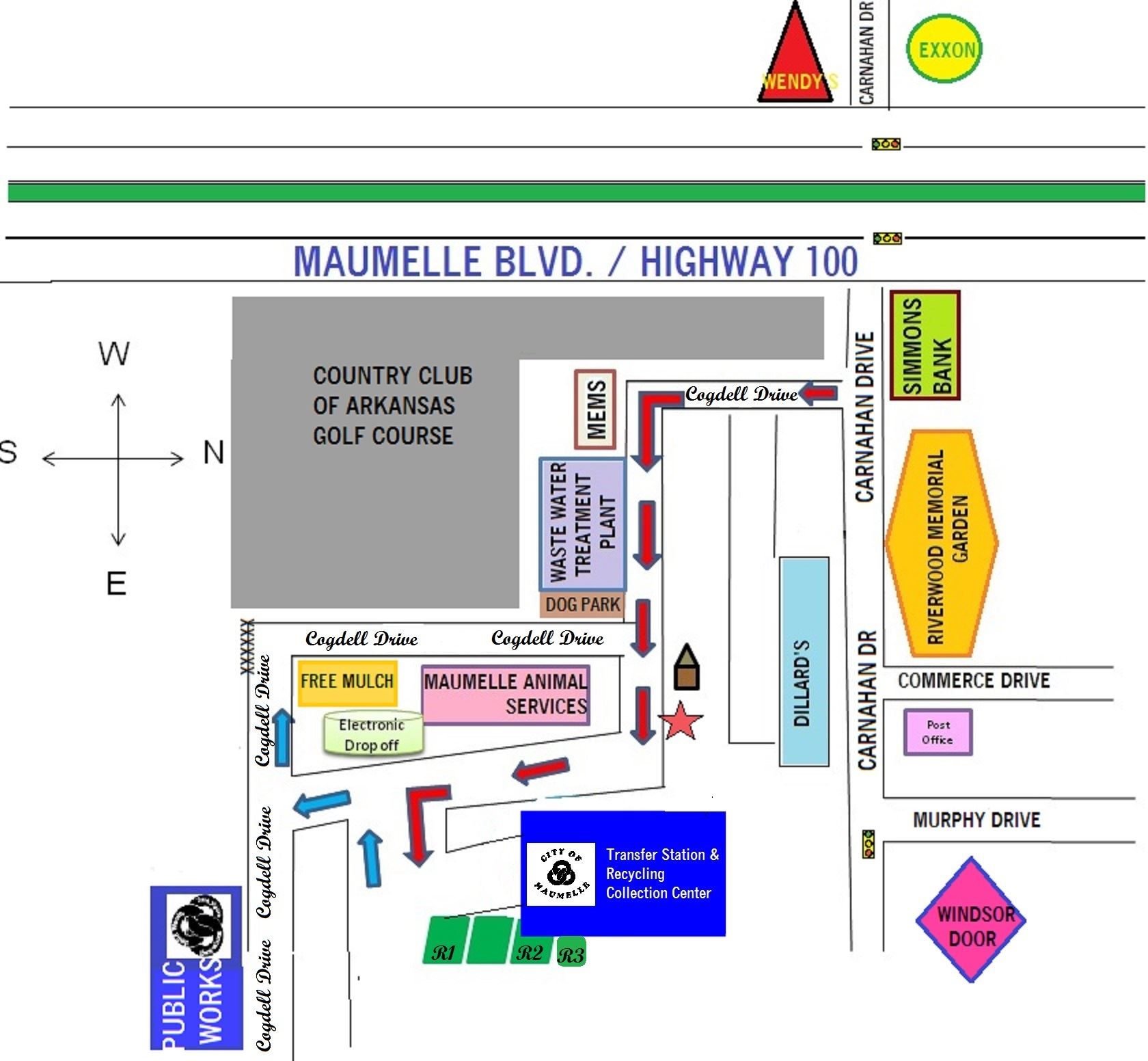 Map of Maumelle transfer station