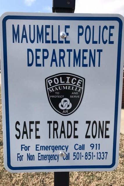 safe trade zone sign